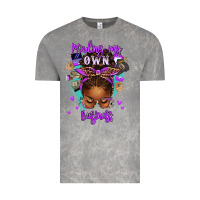 Cloud Rock minding my own business afro messy bun Vintage Tee - texasbilliewilder