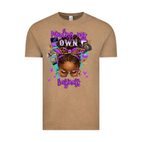 Vintage Coffee minding my own business afro messy bun Vintage Tee - texasbilliewilder