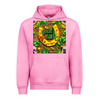Fuchsia Pink St. Patricks good luck with cow digital paper Urban Hoodie - BundleAndBundleShop