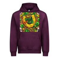 Mauve Wine St. Patricks good luck with cow digital paper Urban Hoodie - BundleAndBundleShop