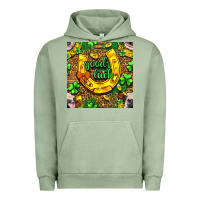Pigment Oil Green St. Patricks good luck with cow digital paper Urban Hoodie - BundleAndBundleShop