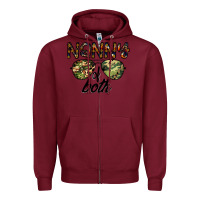 Burgundy nanny of both Zipper Hoodie - CowhideDigitalArt