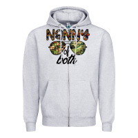 Heather Grey nanny of both Zipper Hoodie - CowhideDigitalArt