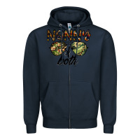 Navy nanny of both Zipper Hoodie - CowhideDigitalArt