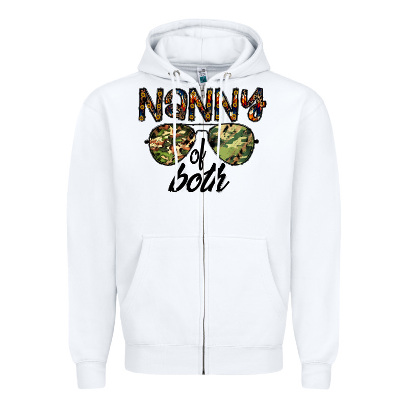 Nanny Of Both Zipper Hoodie by CowhideDigitalArt | Teevron