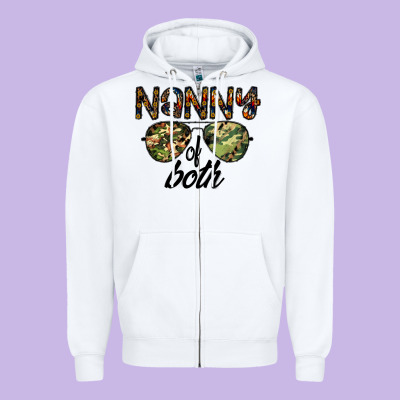 Nanny Of Both Zipper Hoodie Designed By Cowhidedigitalart