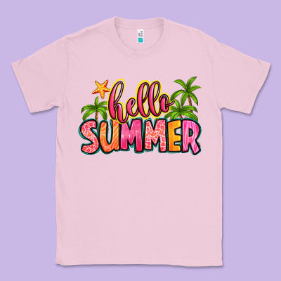 Hello Summer Classic Tee Designed By Zillion Design Studio
