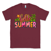 Burgundy hello summer Classic Tee - Zillion Design Studio