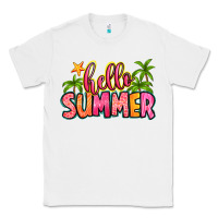 White hello summer Classic Tee - Zillion Design Studio