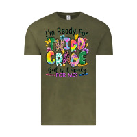 Vintage Olive I'm ready for third grade but is it ready for me Vintage Tee - RanaPortraitStore
