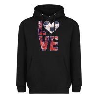 Black soccer love Heavyweight Hoodie - JahusDesignShop