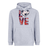 Heather Grey soccer love Heavyweight Hoodie - JahusDesignShop