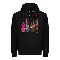 Black sista sisters afro black women Premium Hoodie - NancyCooperArtShop