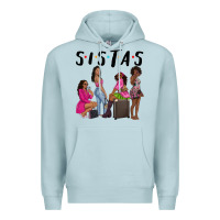 Blue Mist sista sisters afro black women Premium Hoodie - NancyCooperArtShop