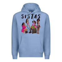 Colony Blue sista sisters afro black women Premium Hoodie - NancyCooperArtShop
