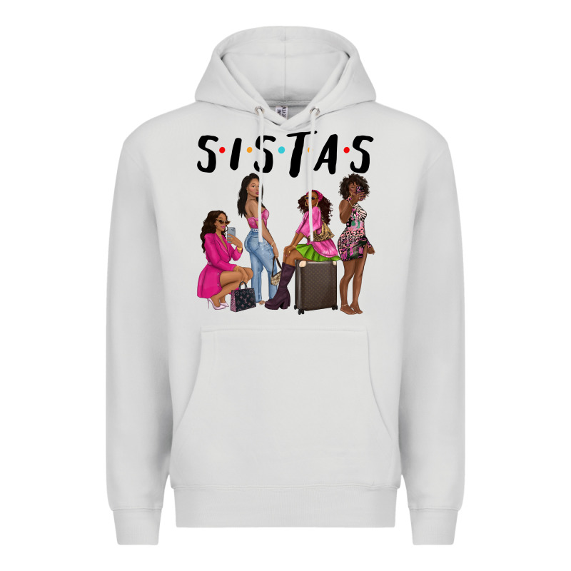 Sista Sisters Afro Black Women Premium Hoodie by NancyCooperArtShop | Teevron