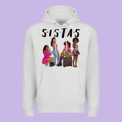 Sista Sisters Afro Black Women Premium Hoodie Designed By Nancycooperartshop