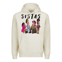 Oatmeal Heather sista sisters afro black women Premium Hoodie - NancyCooperArtShop