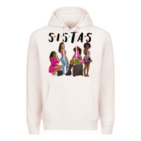 Pale Pink sista sisters afro black women Premium Hoodie - NancyCooperArtShop