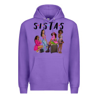 Purple sista sisters afro black women Premium Hoodie - NancyCooperArtShop
