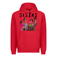 Red sista sisters afro black women Premium Hoodie - NancyCooperArtShop