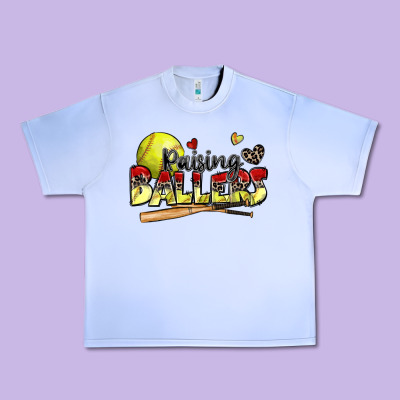 Raising Ballers Softball Urban Heavy Tee Designed By Zillion Design Studio