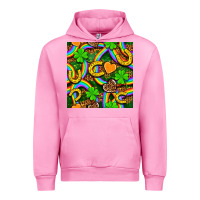 Fuchsia Pink St. Patricks rainbow seamless Urban Hoodie - BundleAndBundleShop