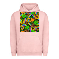 Pigment Salmon St. Patricks rainbow seamless Urban Hoodie - BundleAndBundleShop