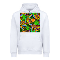 White St. Patricks rainbow seamless Urban Hoodie - BundleAndBundleShop