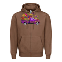 Chestnut mardi gras truck Zipper Hoodie - FaDigitalArtStudio