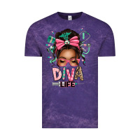 Cloud Purple afro messy bun diva life Vintage Tee - texasbilliewilder