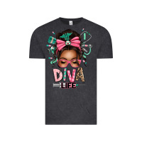 Vintage Black afro messy bun diva life Vintage Tee - texasbilliewilder
