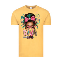 Vintage Mustard afro messy bun diva life Vintage Tee - texasbilliewilder