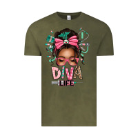 Vintage Olive afro messy bun diva life Vintage Tee - texasbilliewilder