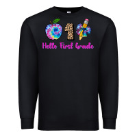 Black hello first grade tie dye 3200x2400 Premium Sweatshirt - AdoDesignShop