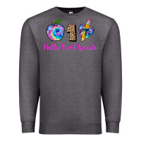 Charcoal Heather hello first grade tie dye 3200x2400 Premium Sweatshirt - AdoDesignShop