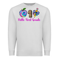 Dove Grey hello first grade tie dye 3200x2400 Premium Sweatshirt - AdoDesignShop