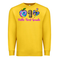 Lemon hello first grade tie dye 3200x2400 Premium Sweatshirt - AdoDesignShop