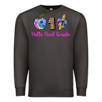 Smoke hello first grade tie dye 3200x2400 Premium Sweatshirt - AdoDesignShop