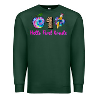 Sports Green hello first grade tie dye 3200x2400 Premium Sweatshirt - AdoDesignShop