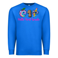True Royal hello first grade tie dye 3200x2400 Premium Sweatshirt - AdoDesignShop