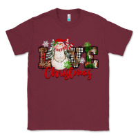 Burgundy Love Christmas Snowman Classic Tee - FaDigitalArtStudio