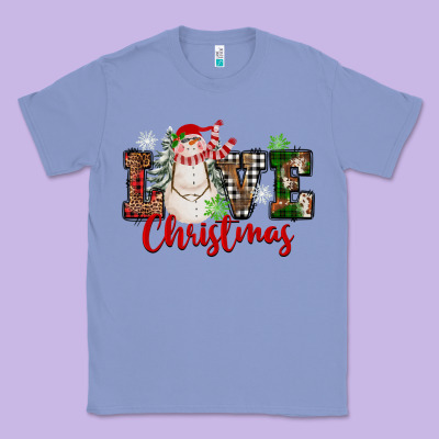 Love Christmas Snowman Classic Tee Designed By Fadigitalartstudio
