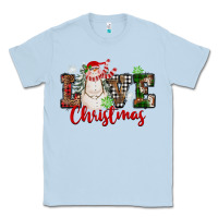 Dusty Blue Love Christmas Snowman Classic Tee - FaDigitalArtStudio