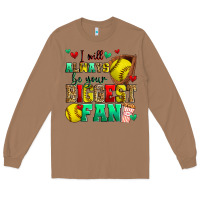 Toasted Coconut i will always be your biggest fan softball Long Sleeve Tee - Zillion Design Studio