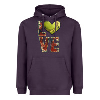Plum softball love Heavyweight Hoodie - JahusDesignShop