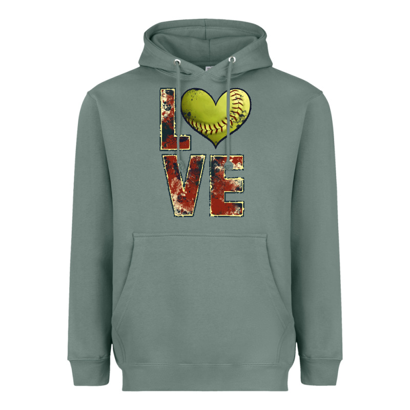 Softball Love Heavyweight Hoodie by JahusDesignShop | Teevron