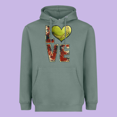 Softball Love Heavyweight Hoodie Designed By Jahusdesignshop