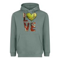 Sage softball love Heavyweight Hoodie - JahusDesignShop