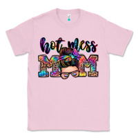 Bubblegum Pink hot mess mom messy bun Classic Tee - Zillion Design Studio